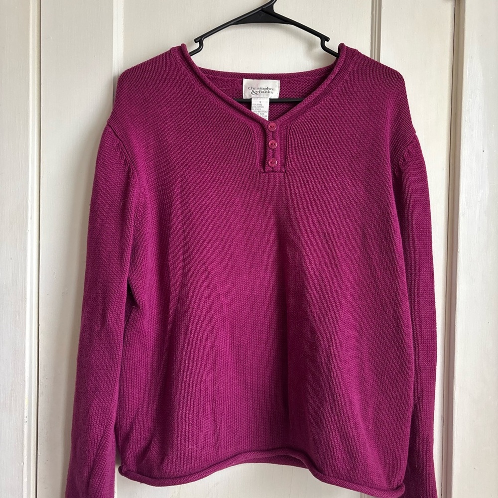 Christopher & Banks Fuchsia Sweatshirt